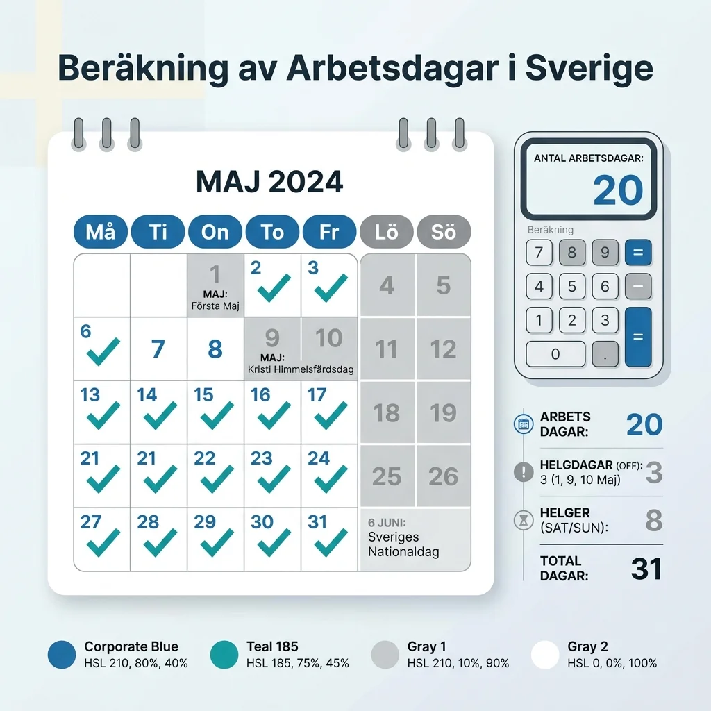 Hur beräknas arbetsdagar och röda dagar i Sverige? Lagar och undantag